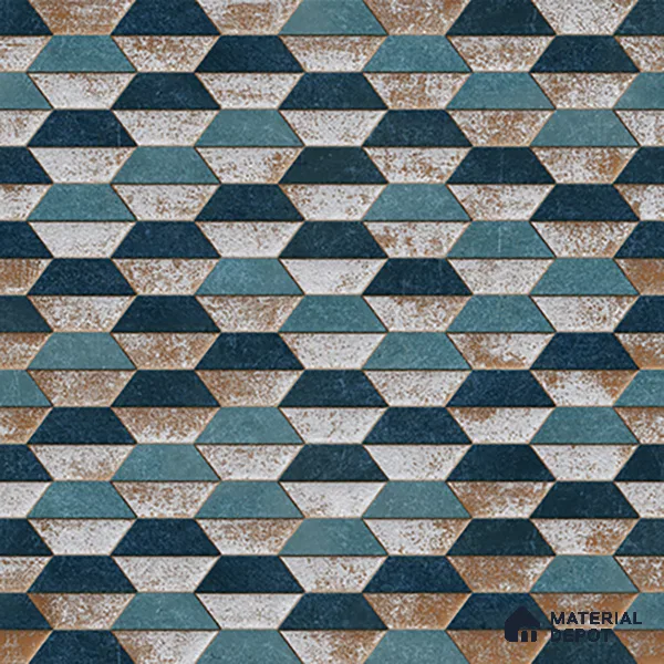 Geometric Wall & Floor Tile TL 07237 Alpi 4001 Granula 1 ft x 1 ft Ceramic Matte Finish - 9 mm  | 2 mm Spacer is Mandatory | Please Expect a Slight Variation of Pattern (Sample)
